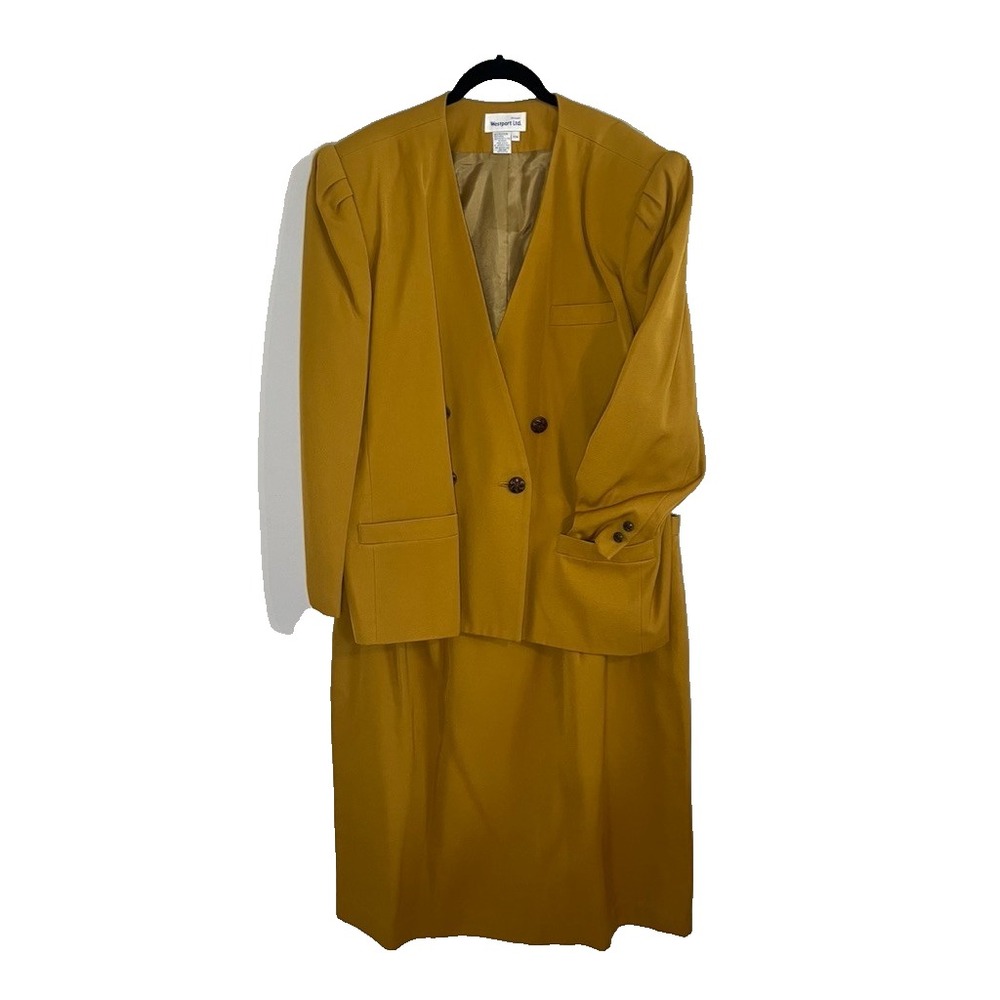 Vintage Neutral Suit Set 22W Retro Mod 1970s Minimalist Lagen Preppy Classic